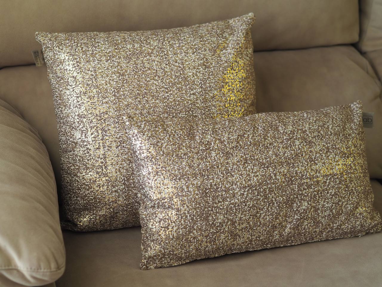 Funda de Cojín Metallic Gold